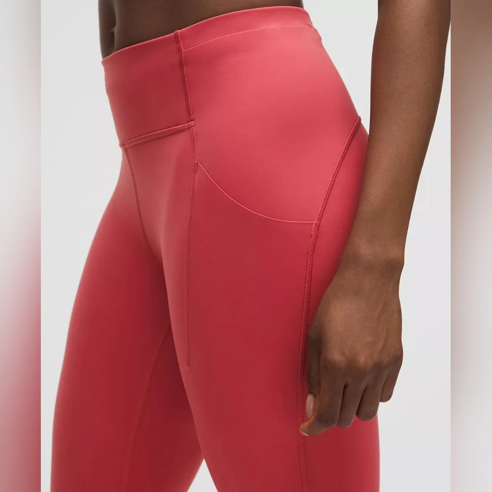 NWT Lululemon Athletica Swift Speed High Rise  25" Desert Red Size4 With Bag - Picture 5 of 9